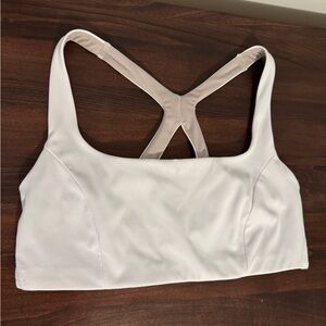 White Lululemon sports bra